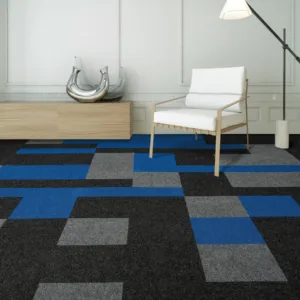 موکت اداری چیست؟ بررسی انواع موکت اداری و مزایای آن برای فضاهای کاری 5 موکت تایل Blue وگ کارپت